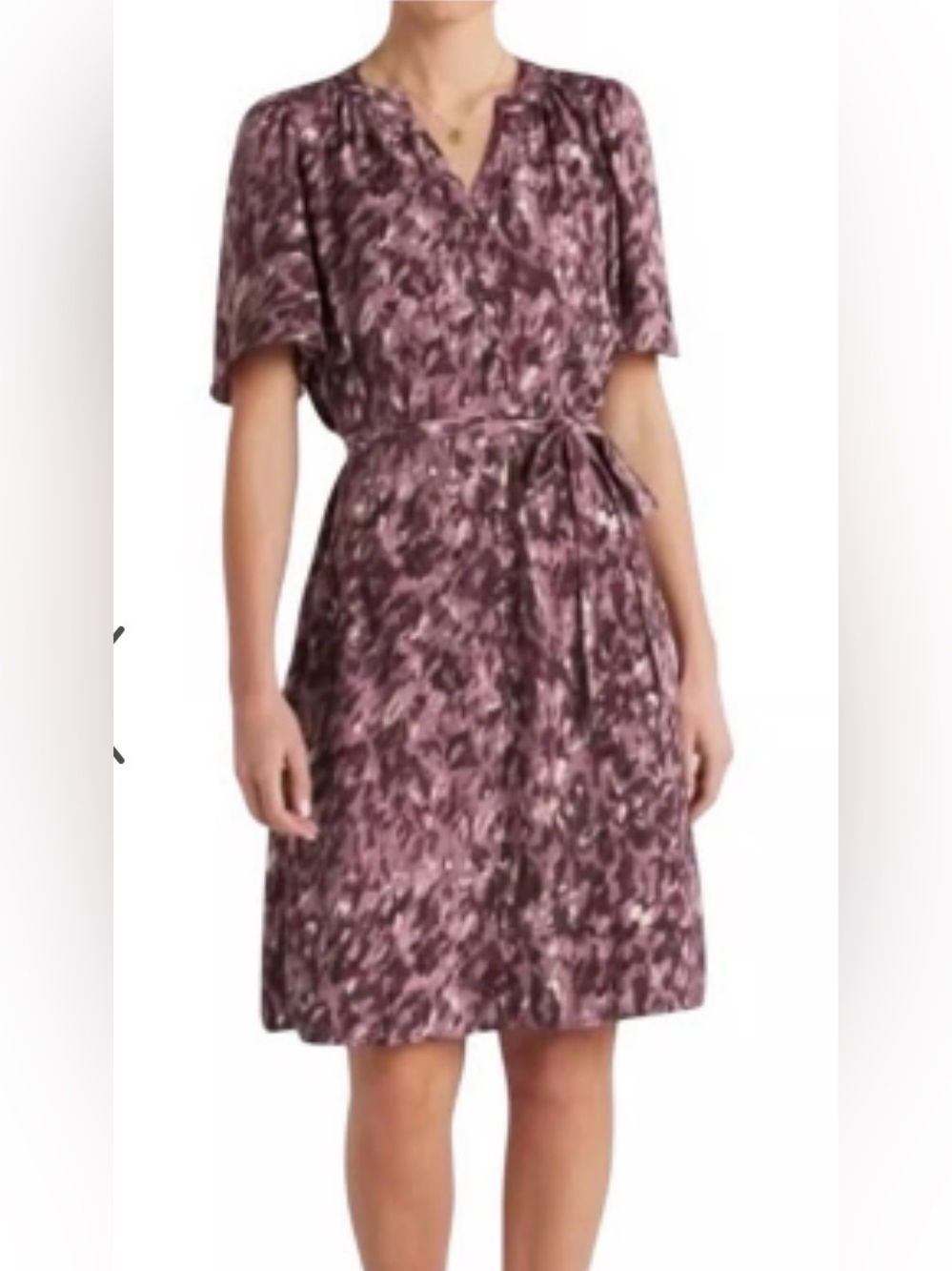 41 Hawthorne Print Flutter Sleeve Dress XSP